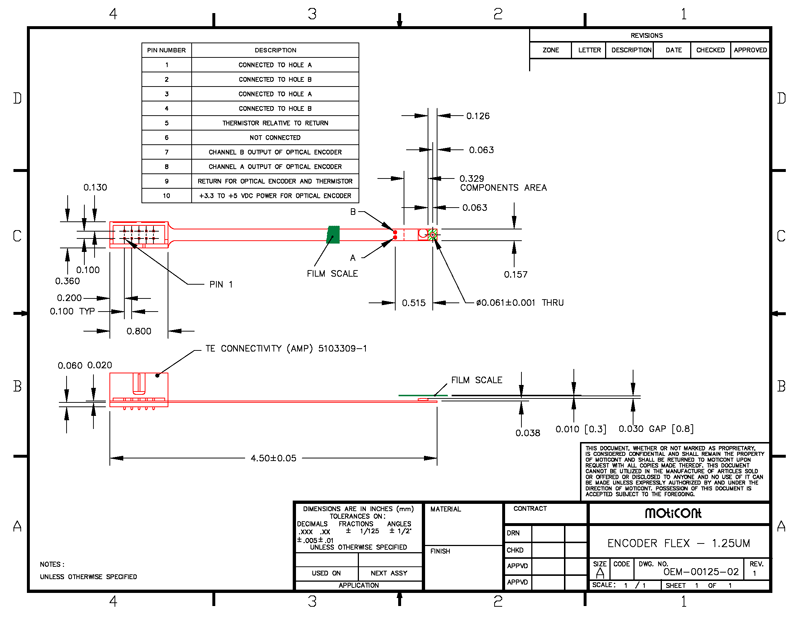 Technical specifications and dimensions for OEM-00125U-02